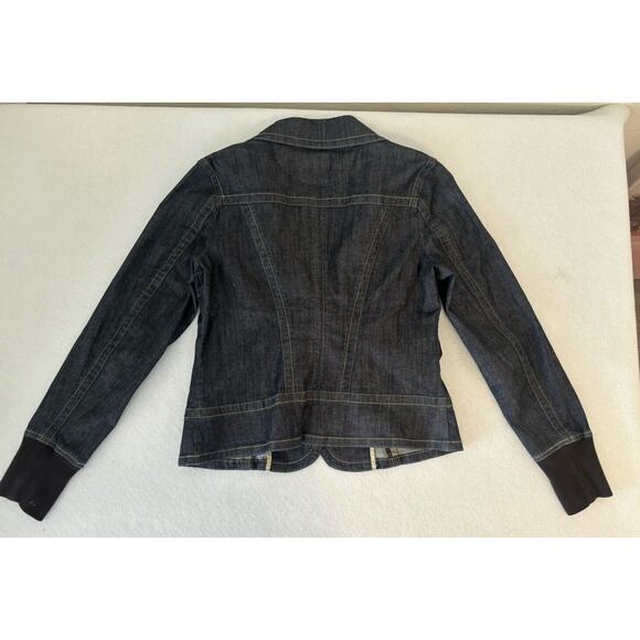 Converse One Star Military Fitted Denim Jacket Blazer Size Medium Womens - Picture 2 of 9